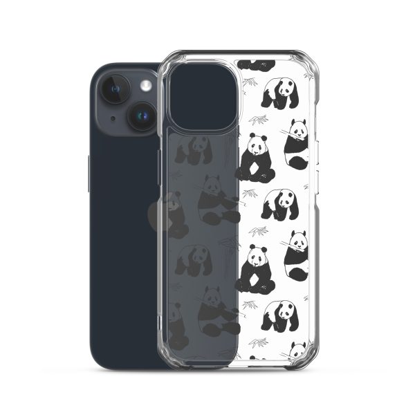 Panda Bears Bamboo iPhone Clear Case
