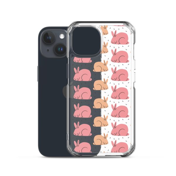 Pink Bunnies iPhone Clear Case