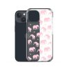 Seamless Elephant Silhouette iPhone Clear Case
