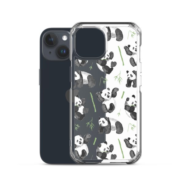 Watercolor Panda Bear iPhone Clear Case