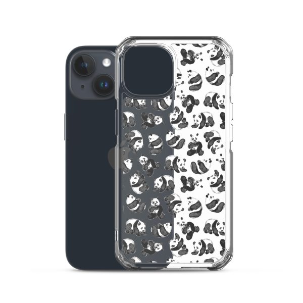 Watercolor Panda Bears iPhone Clear Case