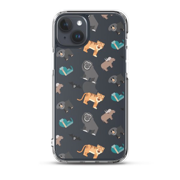Asian Jungle Animals iPhone Clear Case