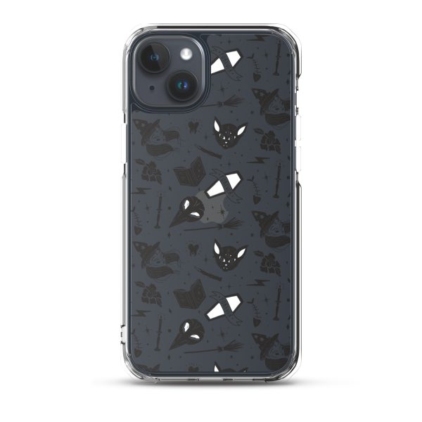 Black and White Halloween iPhone Clear Case