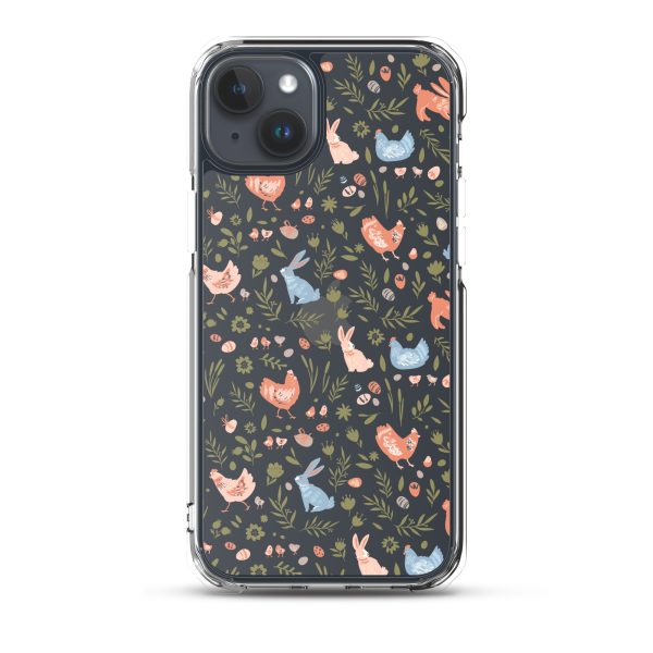 Bunnies and Hens Easter iPhone Clear Case