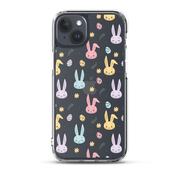 Colorful Bunnies Easter iPhone Clear Case