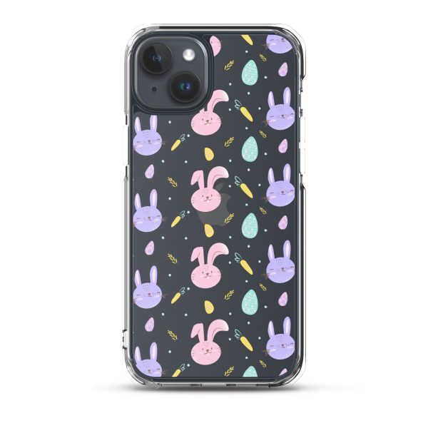Cute Easter Bunnies iPhone Clear Case