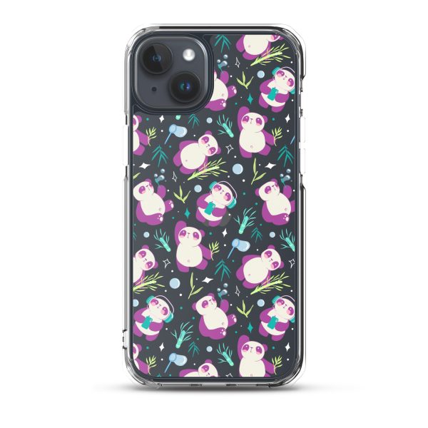 Cute Panda Bamboo iPhone Clear Case