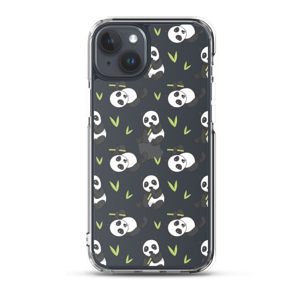 Cute Panda Bear iPhone Clear Case