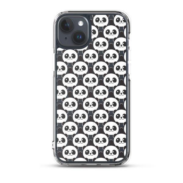 Cute Panda Bears iPhone Clear Case
