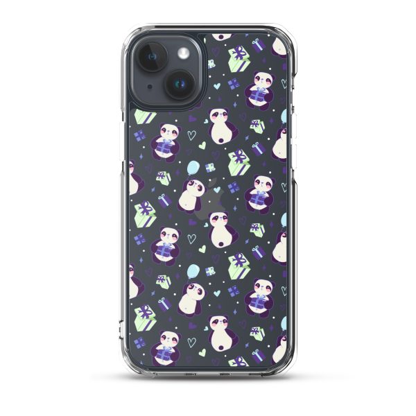 Cute Panda Presents iPhone Clear Case