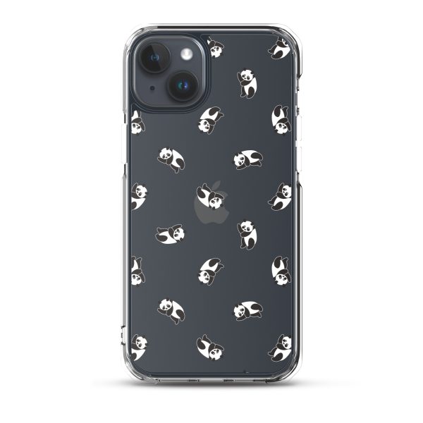 Cute Pandas iPhone Clear Case