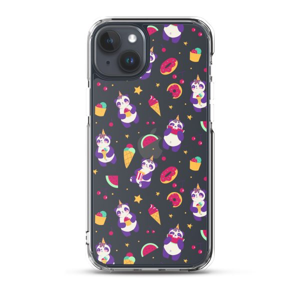 Cute Panda Sweets iPhone Clear Case