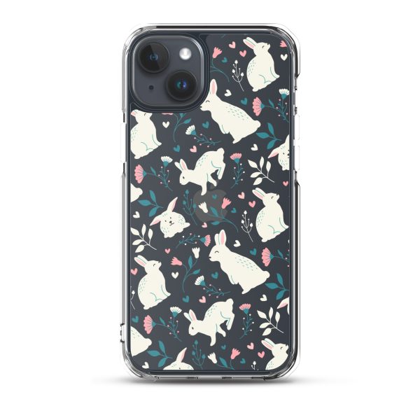 Easter Cute Rabbits iPhone Clear Case