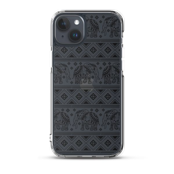 Elephant Mandala iPhone Clear Case