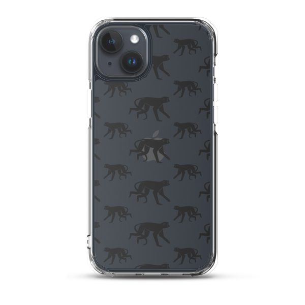 Monkey Silhouette iPhone Clear Case