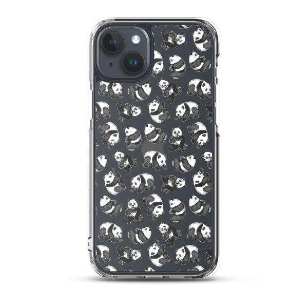 Watercolor Panda Bears iPhone Clear Case