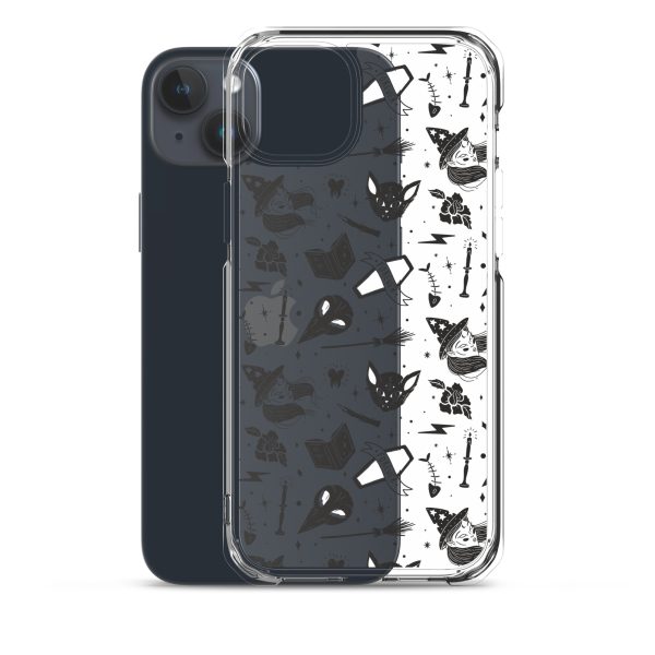Black and White Halloween iPhone Clear Case