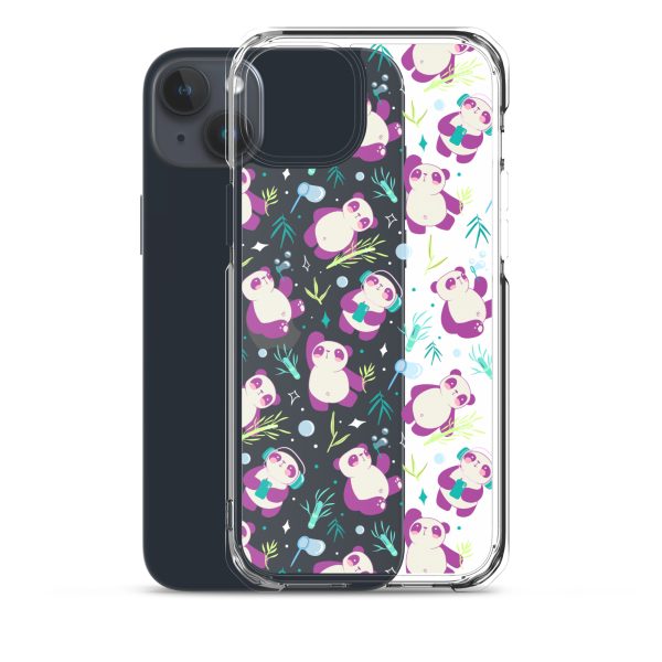 Cute Panda Bamboo iPhone Clear Case