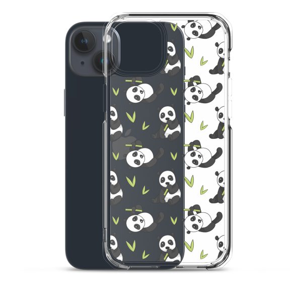 Cute Panda Bear iPhone Clear Case