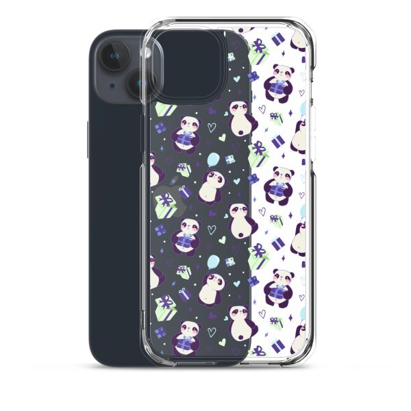 Cute Panda Presents iPhone Clear Case