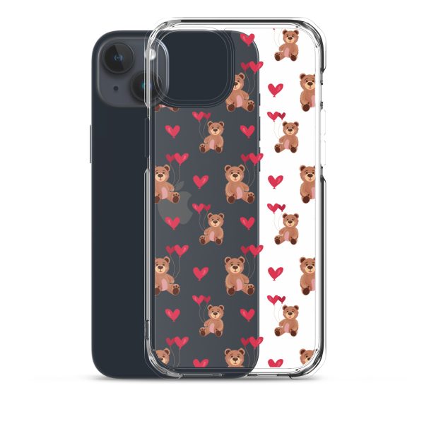 Cute Teddy Bear iPhone Clear Case