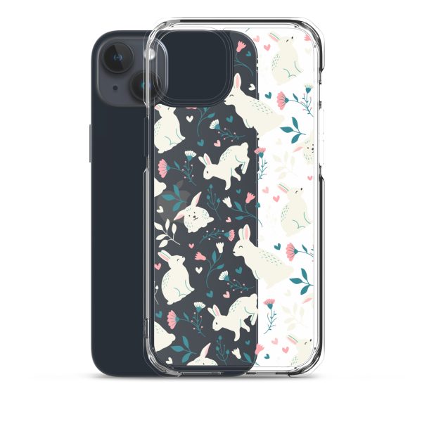 Easter Cute Rabbits iPhone Clear Case