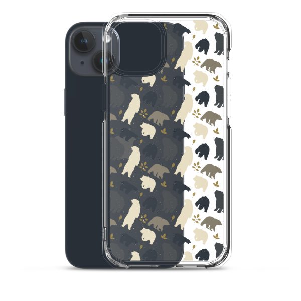 Forest Bear Silhouette iPhone Clear Case
