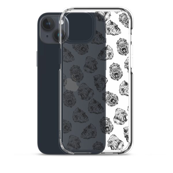 Illustrated Gorilla Seamless iPhone Clear Case