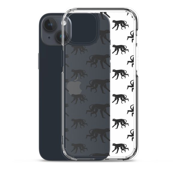 Monkey Silhouette iPhone Clear Case