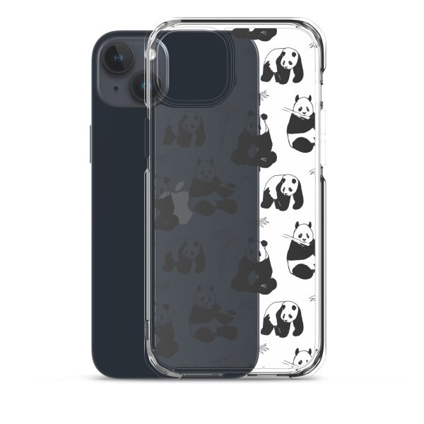 Panda Bears Bamboo iPhone Clear Case