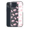 Seamless Elephant Silhouette iPhone Clear Case