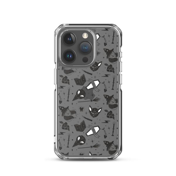 Black and White Halloween iPhone Clear Case