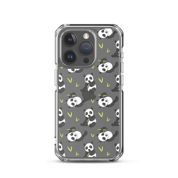 Cute Panda Bear iPhone Clear Case