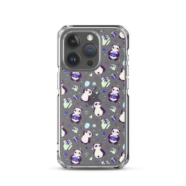Cute Panda Presents iPhone Clear Case