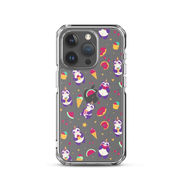 Cute Panda Sweets iPhone Clear Case