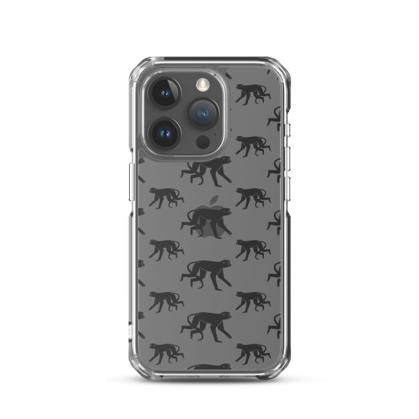 Monkey Silhouette iPhone Clear Case
