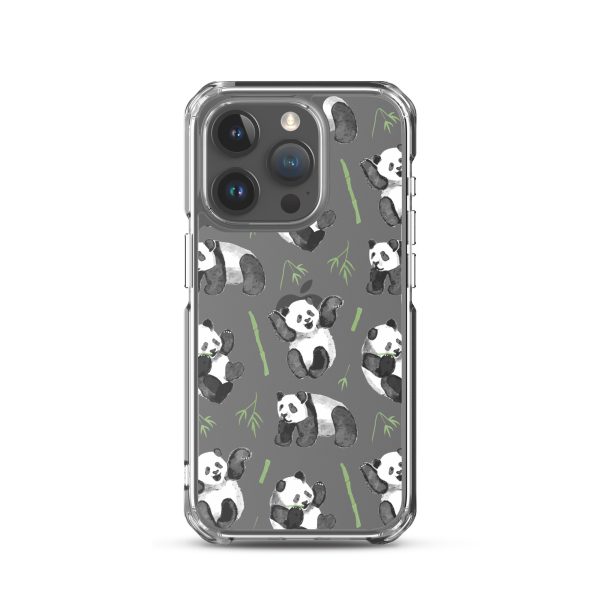 Watercolor Panda Bear iPhone Clear Case