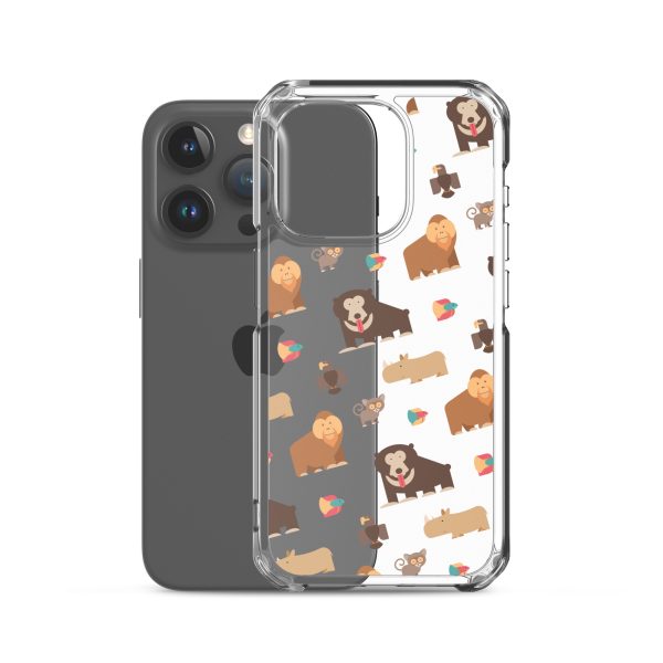 Asian Jungle Animals iPhone Clear Case