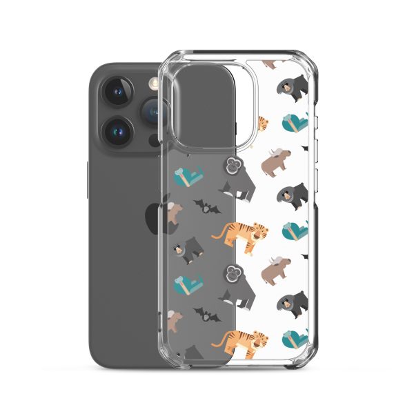 Asian Jungle Animals iPhone Clear Case