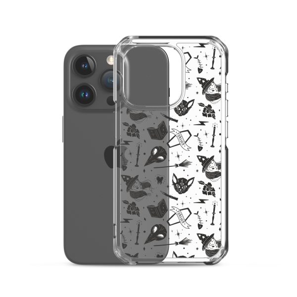 Black and White Halloween iPhone Clear Case