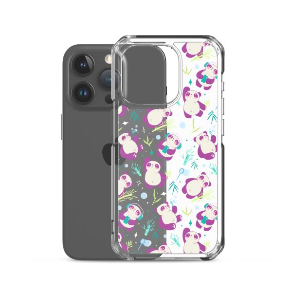 Cute Panda Bamboo iPhone Clear Case