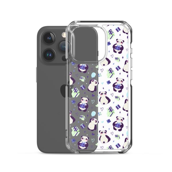 Cute Panda Presents iPhone Clear Case
