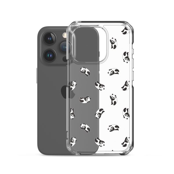 Cute Pandas iPhone Clear Case