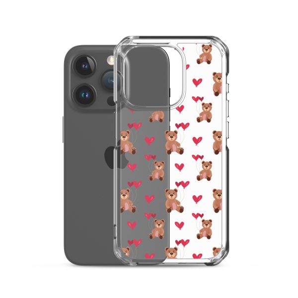 Cute Teddy Bear iPhone Clear Case