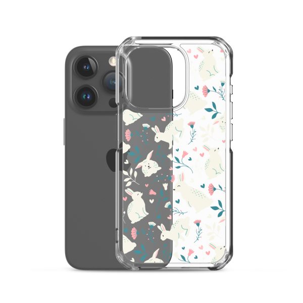 Easter Cute Rabbits iPhone Clear Case