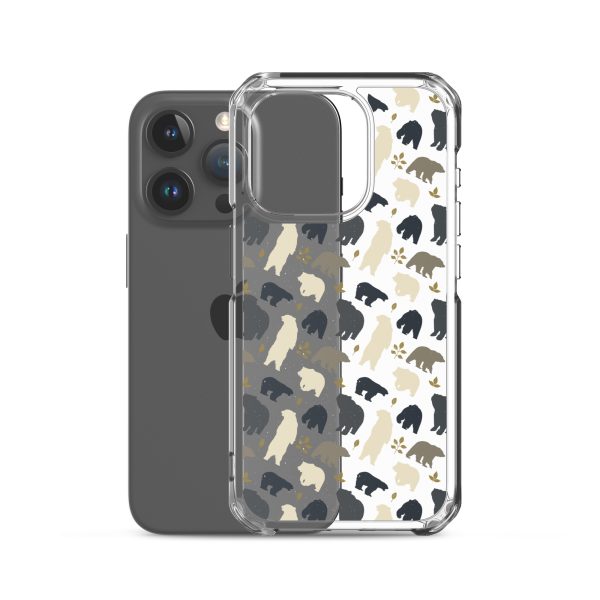 Forest Bear Silhouette iPhone Clear Case