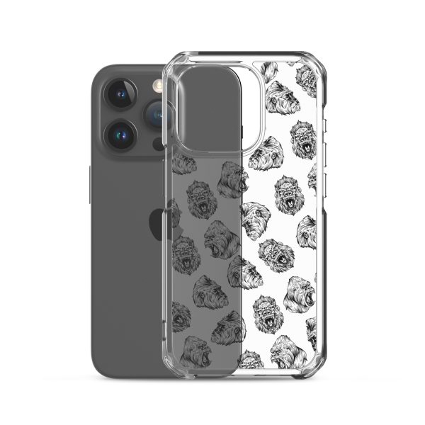 Illustrated Gorilla Seamless iPhone Clear Case