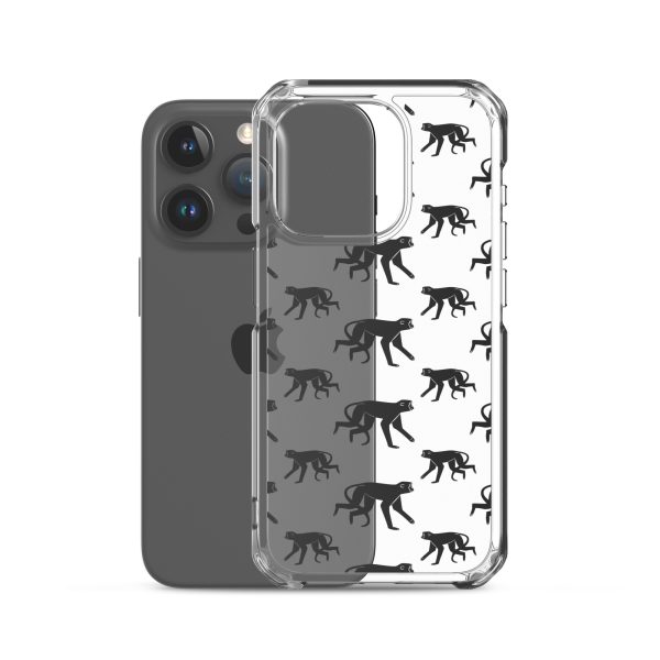 Monkey Silhouette iPhone Clear Case