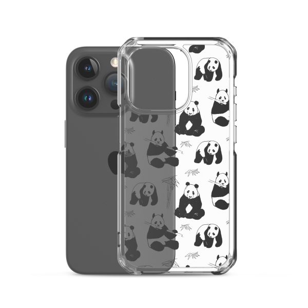 Panda Bears Bamboo iPhone Clear Case