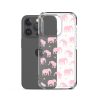 Seamless Elephant Silhouette iPhone Clear Case